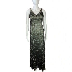 NWT Carlos Miele Embellished Silk Gown